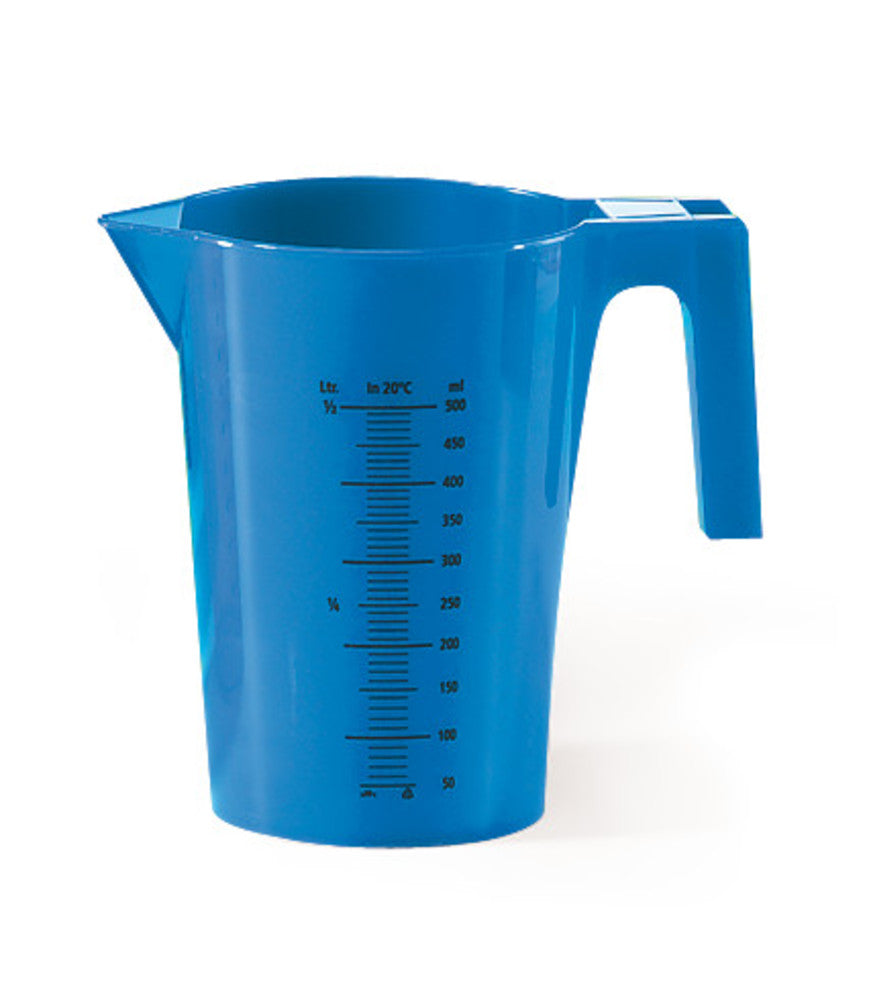 Measuring beaker made of PP, 500 ml, blue, 1 unit(s) - Luminix Health