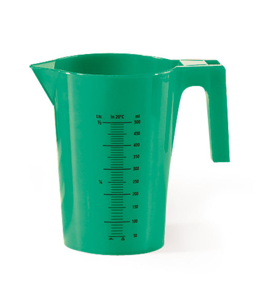 Measuring beaker made of PP, 500 ml, green, 1 unit(s) - Luminix Health