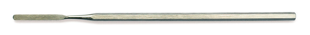 Micro-spatula, round, stain. steel 18/10, hexagonal-handle, width 3 mm, L 140 mm - Luminix Health