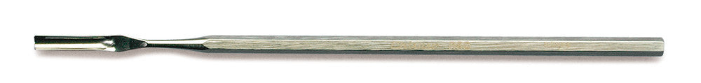 Micro-powder spatula, straight, L 150mm, hexagonal handle, st. steel 18/10 - Luminix Health