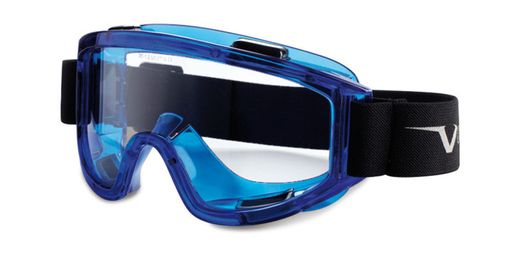 Full view goggles 601, blue, with indirect ventilation, 1 unit(s) - Luminix Health