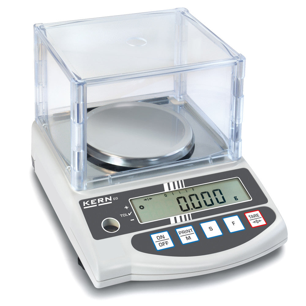 Precision balance EG 220-3 NM (W), range 220g, int. adjust., readab. 0.001g - Luminix Health