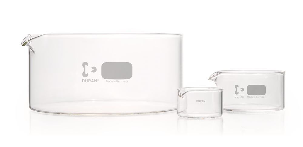 Crystallizing dishes, Ø 60 mm, DURAN®, with spout, 60 ml, 10 unit(s) - Luminix Health