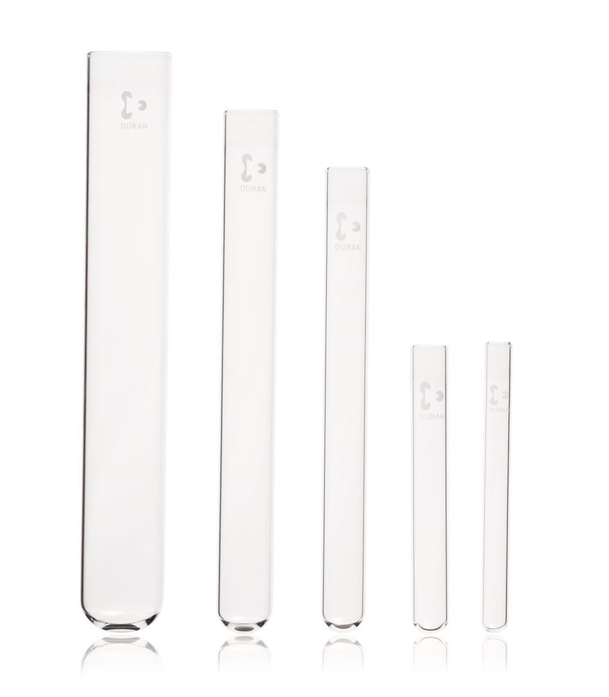 Test tubes, straight rim, DURAN®, thick walled, 8 ml, 100 unit(s) - Luminix Health