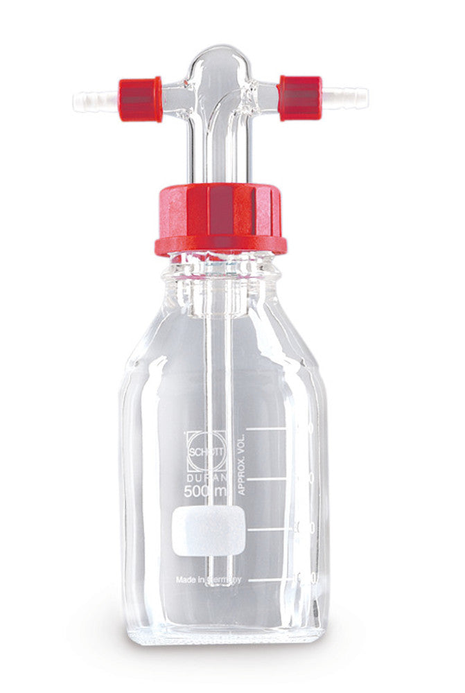 Gas wash bottle, DURAN®, without filter plate, 500 ml, 1 unit(s) - Luminix Health
