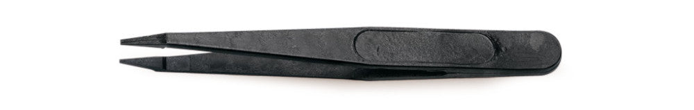 Plastic forceps, fine tips, Delrin, black, width 1,0 mm, L 11 cm, 3 unit(s) - Luminix Health