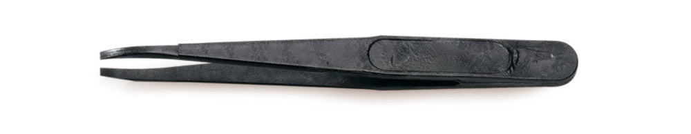 Plastic forceps, curved, Delrin, black, width 2,0 mm, L 11 cm, 3 unit(s) - Luminix Health