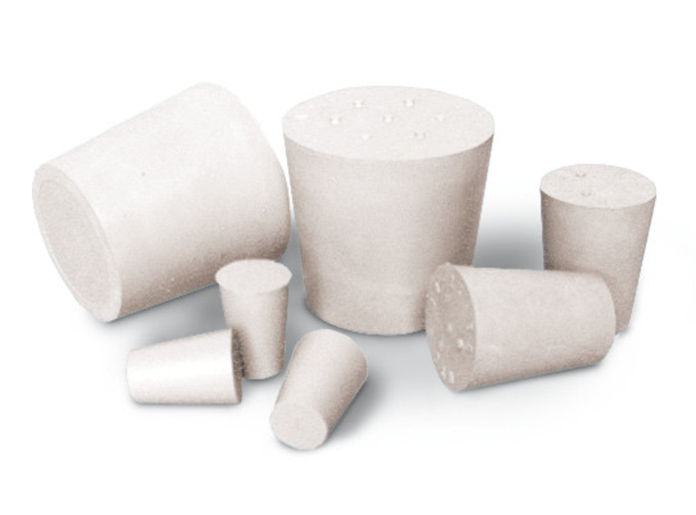 Rotilabo®-stoppers made of natur. rubber, Ø bottom 14 mm, Ø top 18 mm, H 20 mm - Luminix Health