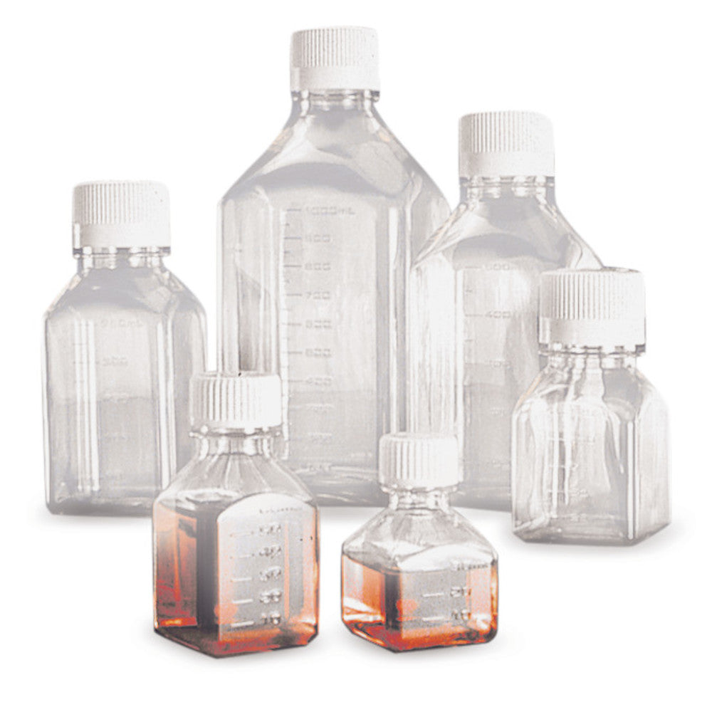 Nutrient media bottles, PETG, L 93 x W 93 x H 218 mm, 1000 ml, sterile - Luminix Health
