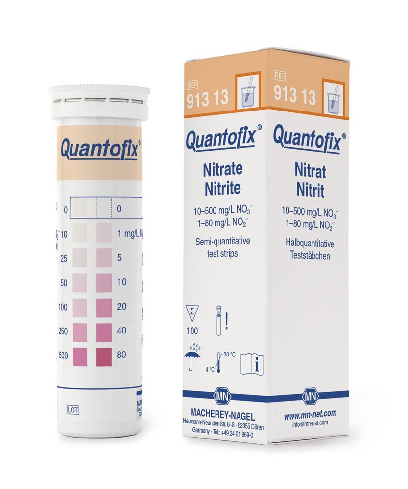 Quantofix® test strips, nitrate/nitrite, L 95 x W 6 mm, 100 unit(s) - Luminix Health