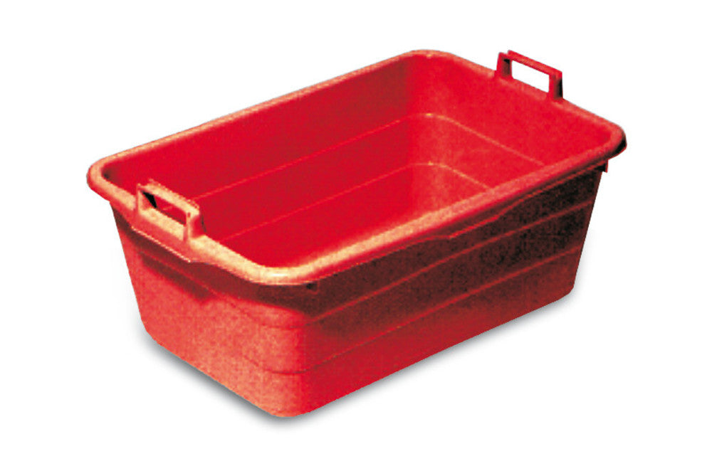 Plastic tub, HDPE, red, L 800 x W 550 x H 300 mm, 1 unit(s) - Luminix Health