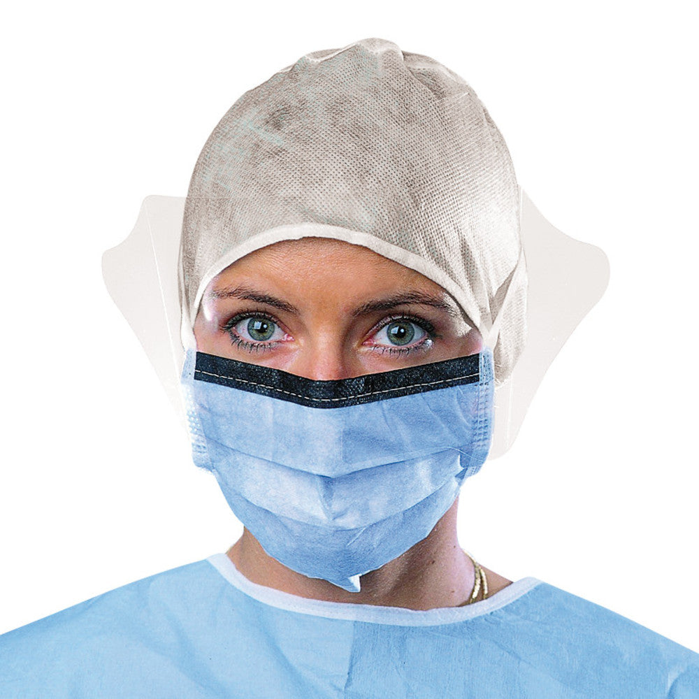 Surgical mask with visor, SUAVEL®-Antifluid, blue, 50 unit(s) - Luminix Health