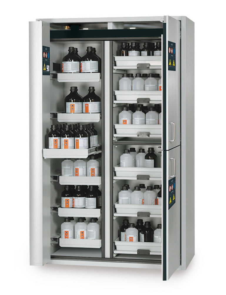 Combined safety cabinets K-PHOENIX-90, 6 full ext. drawers, 6 pull-out shelves - Luminix Health