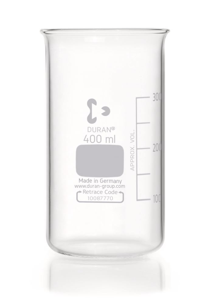 Beaker without spout, 400 ml, Ø 70 x H 130 mm, 10 unit(s) - Luminix Health