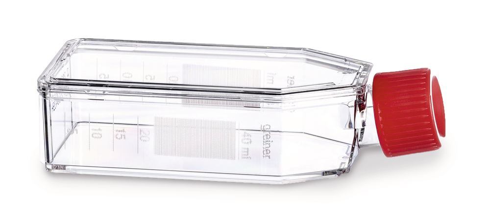 Cell cult. bottles w. filter screw clos., PS, sterile, membrane-screw cap, 50 ml - Luminix Health