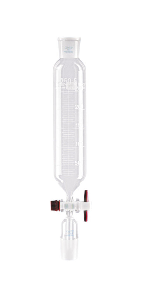 Dropping funnel, with PTFE-plug valve, DURAN®, graduation cylindrical, 500 ml - Luminix Health