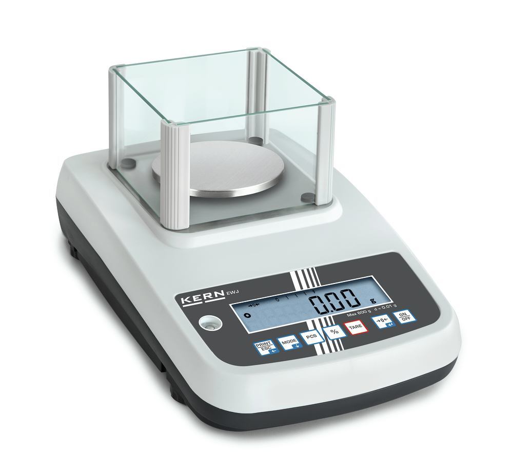 Precision balance EWJ 600-2M(W), max. 600 g, d=0.01, 1 unit(s) - Luminix Health