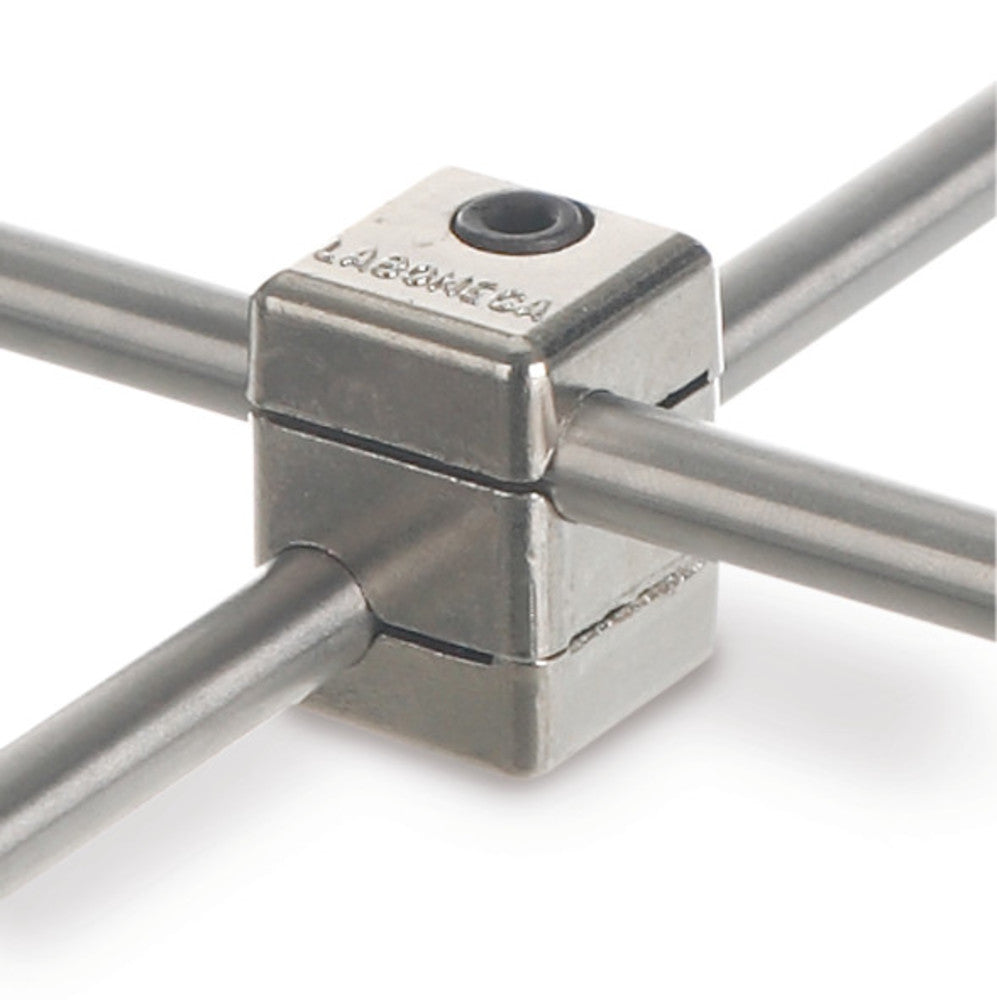 Double bossheads, square, 18/10-steel, for rod Ø 12-13 x 12-13 mm, 1 unit(s) - Luminix Health