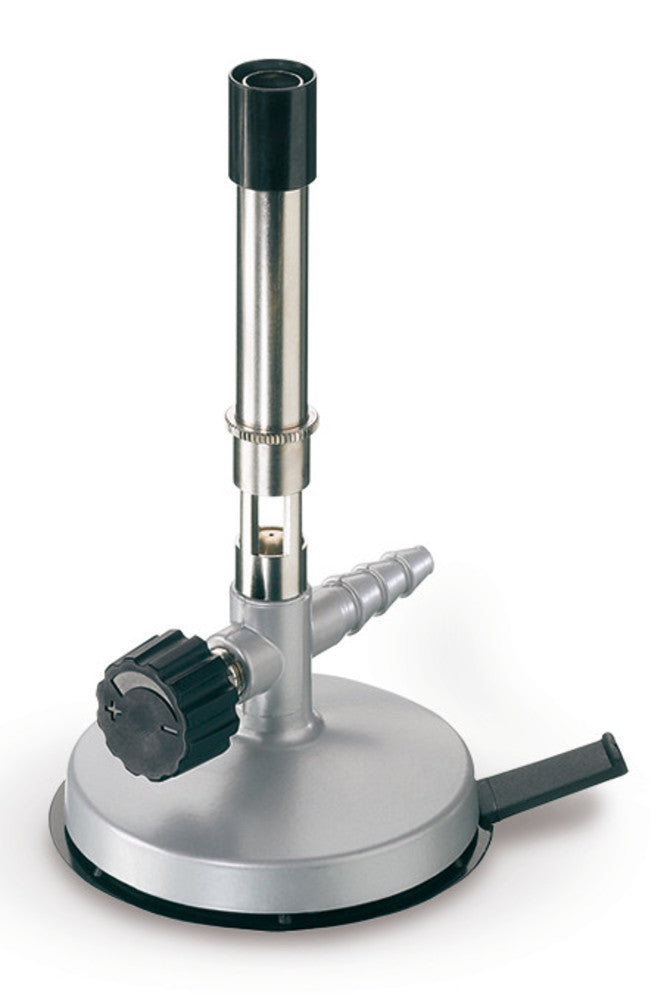 Laboratory gas burner w. sucker on base, needle valve, propane gas, acc. Bunsen - Luminix Health