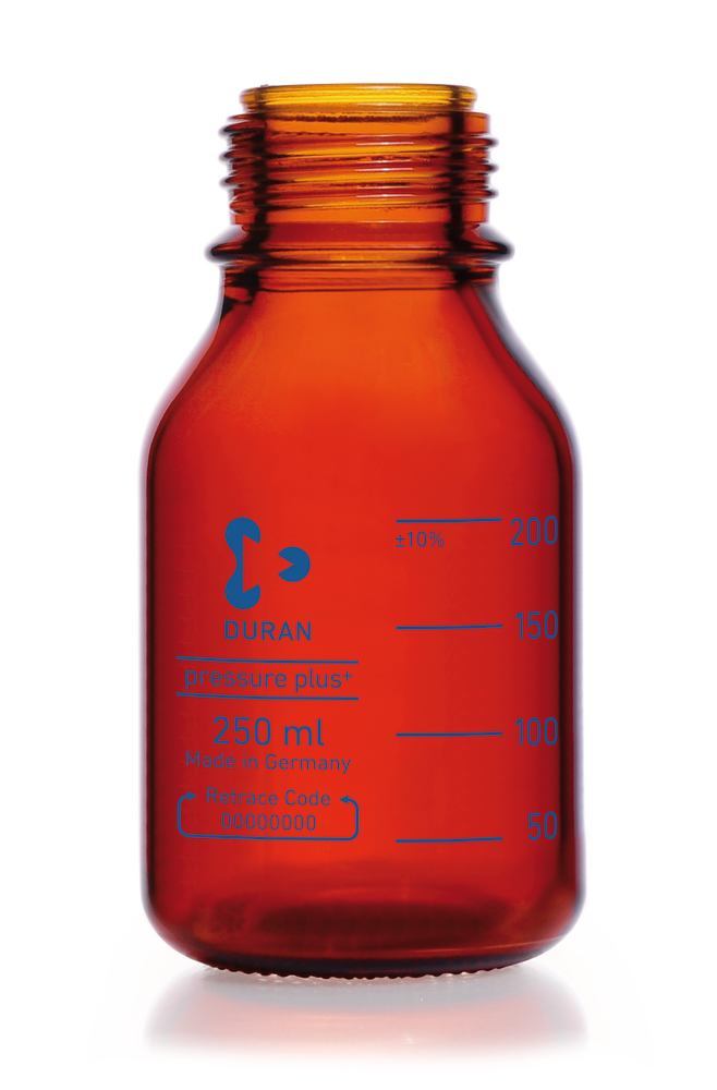 Screw neck bottle DURAN®-pressure plus, brown, 250 ml, 1 unit(s) - Luminix Health
