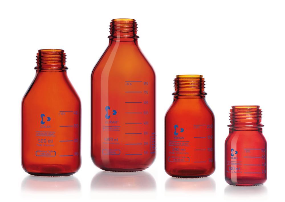 Screw neck bottle DURAN®-pressure plus, brown, 500 ml, 1 unit(s) - Luminix Health