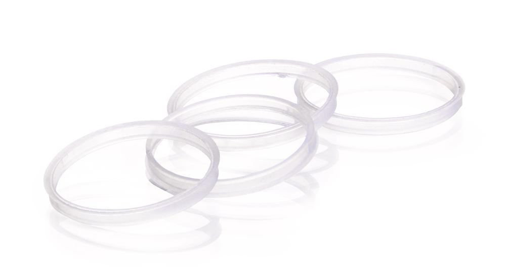 Pouring rings for laboratory bottles, with DIN thread GL 45, made of TPCh260 - Luminix Health