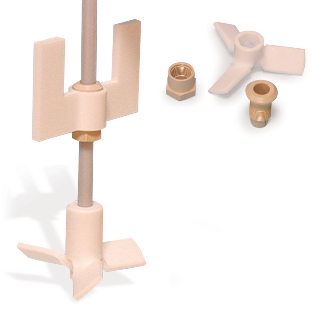 Spare blade f. stirrer shafts, propeller, PTFE/PEEK, shaft Ø 10 mm - Luminix Health