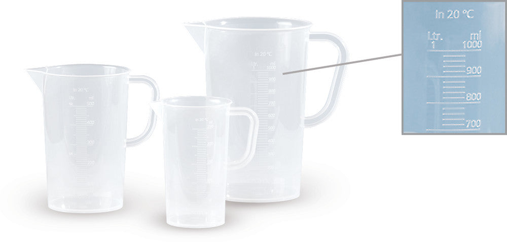 Measuring beaker, 1000 ml, PP, embossed skale, 1 unit(s) - Luminix Health