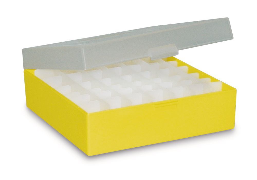 Rotilabo® cryogenic boxes, PP, yellow, H 52 mm, 5 unit(s) - Luminix Health