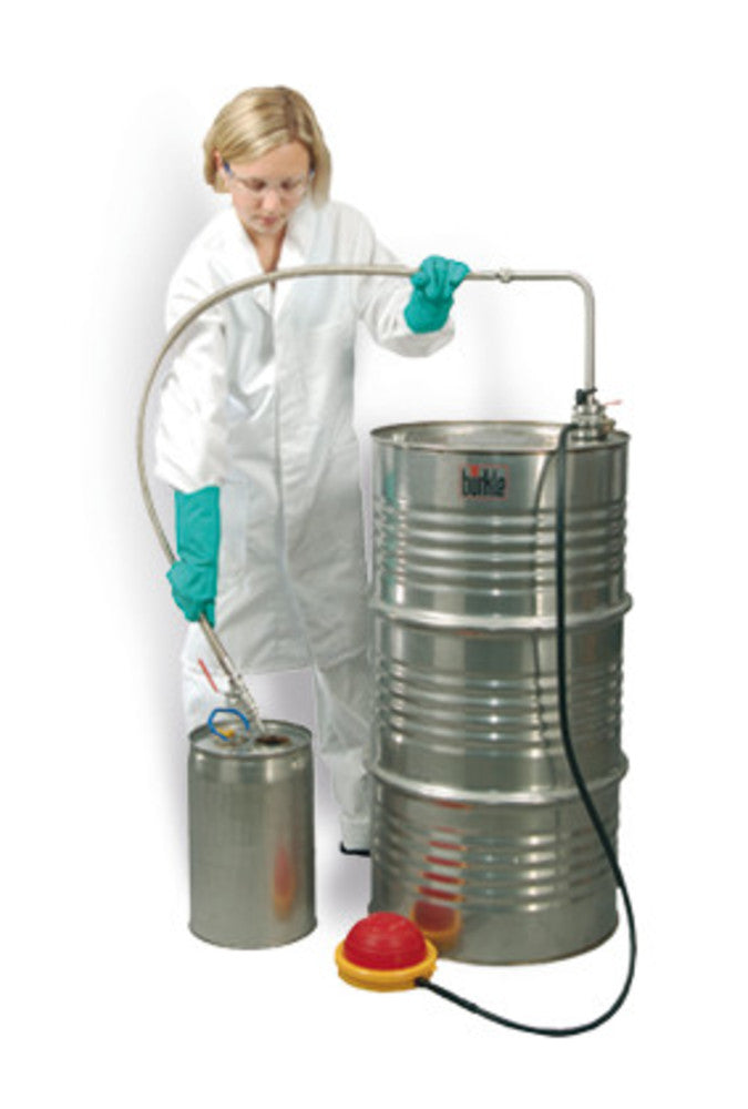 Solvent pump, foot operated, with outlet hose and stopcock, 1 unit(s) - Luminix Health