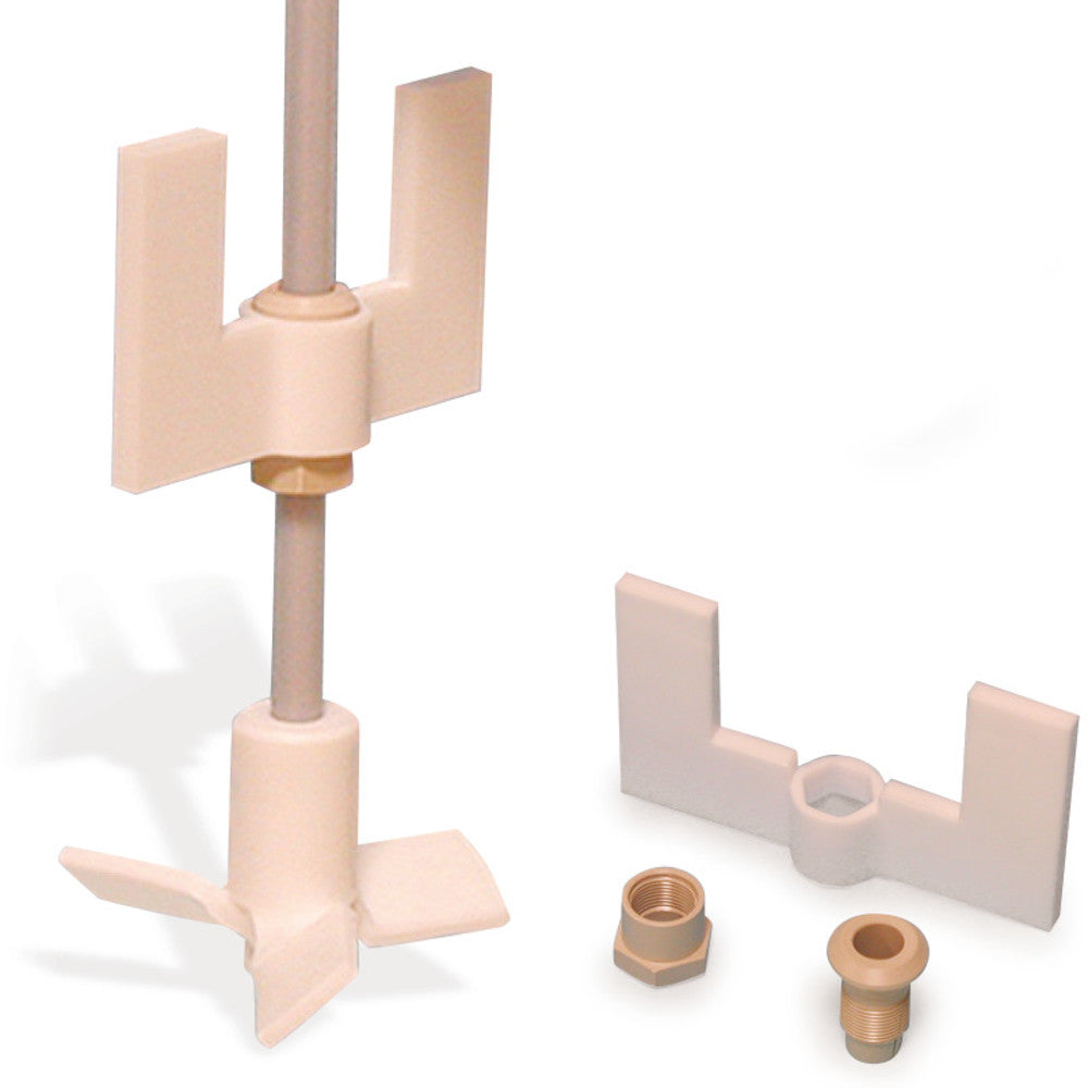 Spare blade f. stirrer shafts, anchor, PTFE/PEEK, shaft Ø 8 mm, balde 100x60 mm - Luminix Health