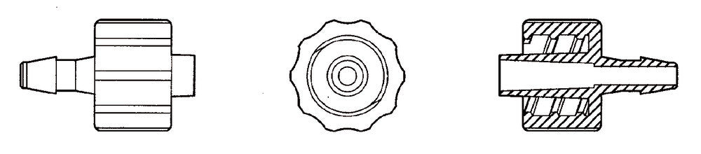 Rotilabo®-Luer-tubing connectors, PP, LLM, for tubing inner-Ø 4.0 mm, 10 unit(s) - Luminix Health