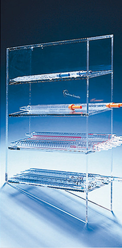 Rotilabo®-Pipette rack, acrylic glass, colourless, f. gradu. pipettes 0.1-25 ml - Luminix Health