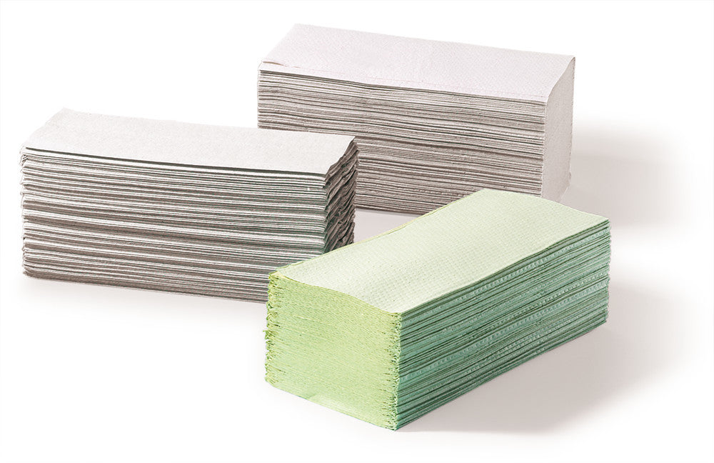Sekuroka® folded hand towels, 1-ply, Crepe, natural, 20 x 31 cm, 3648 sheets - Luminix Health