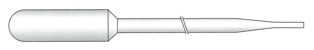 Standard pasteur pipettes, not graduated, LDPE, non-sterile, length 300 mm - Luminix Health