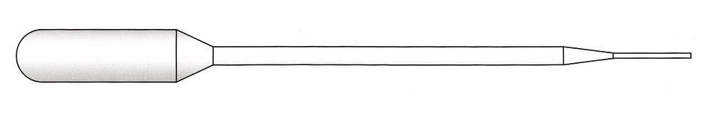 Pasteur pipettes with ultra-thin tip, LDPE, non-sterile, L157 mm, 3.5 ml - Luminix Health