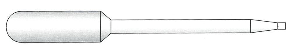 Standard pasteur pipettes, not graduated, LDPE, non-sterile, length 137 mm - Luminix Health