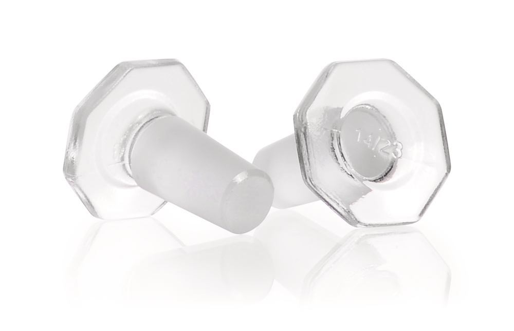 Glass-stoppers, solid, DURAN®, octagonal, standard ground joint 14/23 - Luminix Health