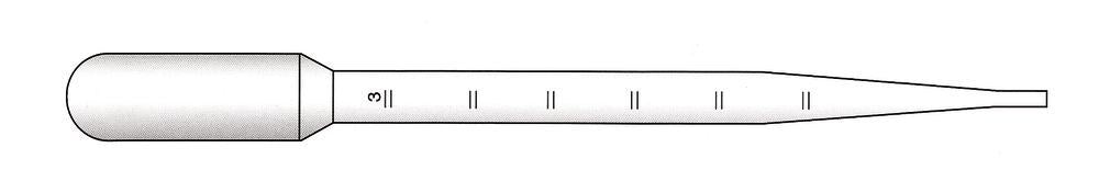 Disposable pasteur pipettes, graduated, LDPE, sterile, single/pack, L155mm,3.2ml - Luminix Health