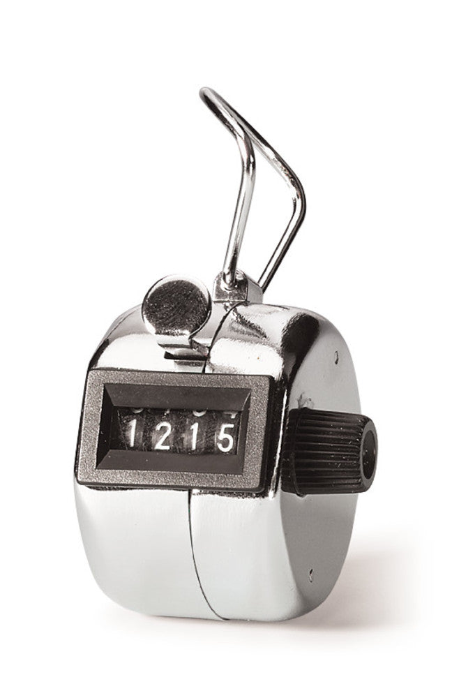 Manual counter, chromium-plated metal, for counting from 1-9999, 1 unit(s) - Luminix Health