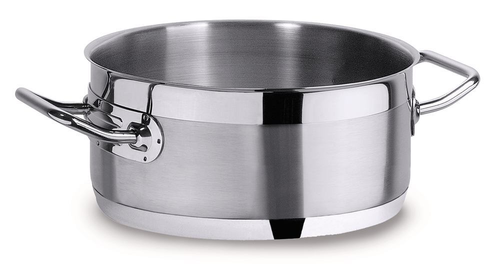 High-grade steel pot, high gr. 18/10 st., 3.5 l, Ø 200 mm, H 110 mm, 1 unit(s) - Luminix Health