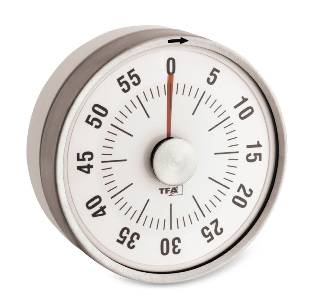 One-hour signal timer, Stainless steel housing, Ø 79 x D 32 mm, 1 unit(s) - Luminix Health