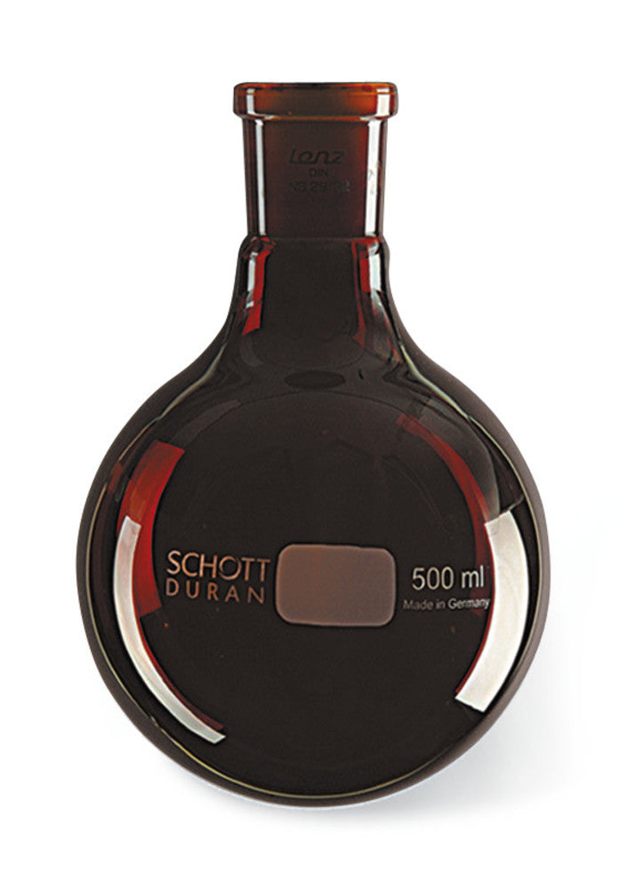 Round flask, DURAN®, amber glass, stand., 1000 ml, NS 29/32, 1 unit(s) - Luminix Health