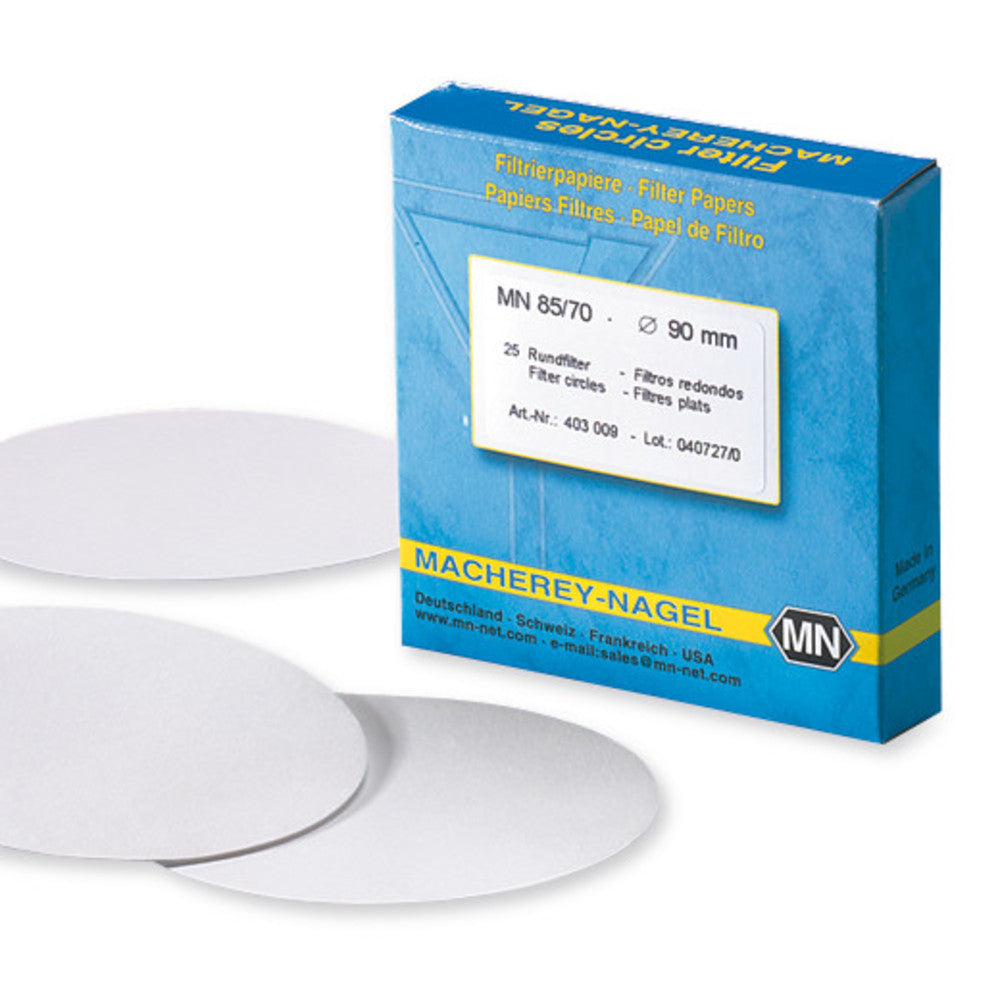 Glass fiber round filters, type MN 85/70, Ø 90 mm, 100 unit(s) - Luminix Health