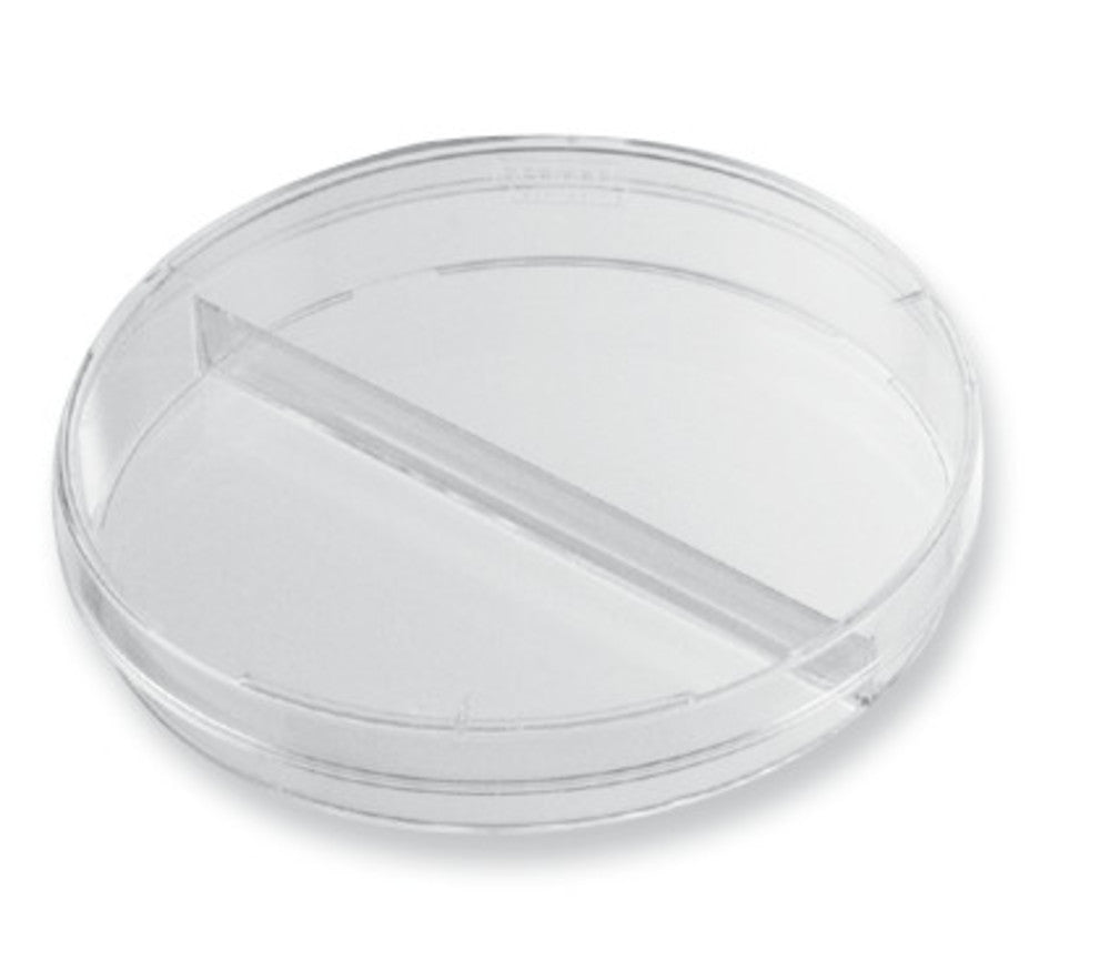 Petri bowls, subdivided in 2 sections, PS, Ø 94 x H 15 mm, 25 ml/Well - Luminix Health