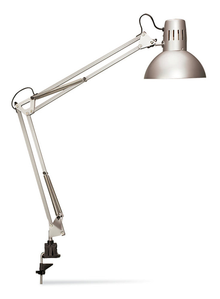 Table lamp Study, metal, Ø lamp head 17cm, silver, 1 unit(s) - Luminix Health