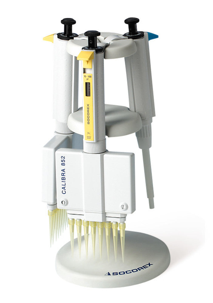 Pipettor stand for 3 Socorex-pipettors, models Calibra/Acura, light grey - Luminix Health