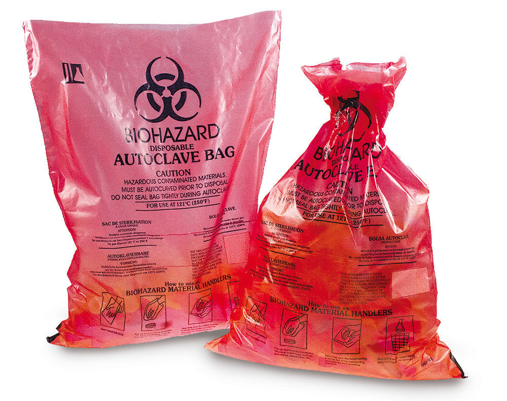 Sekuroka® disposal bags - Biohazard, PE, W 210 x H 290 mm, thickn. 20 µm - Luminix Health