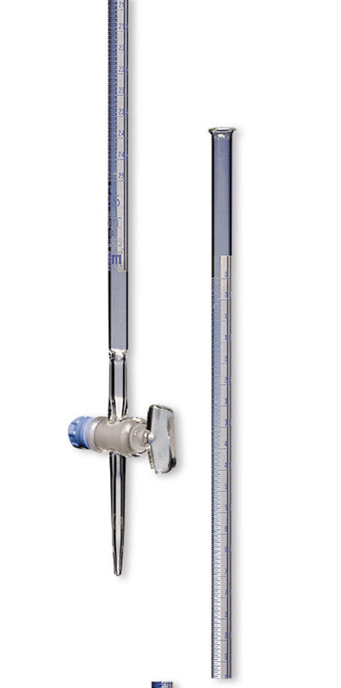 Burettes with Schellbach stripes, cl. B, DURAN®, straight glass cock, 25 ml - Luminix Health