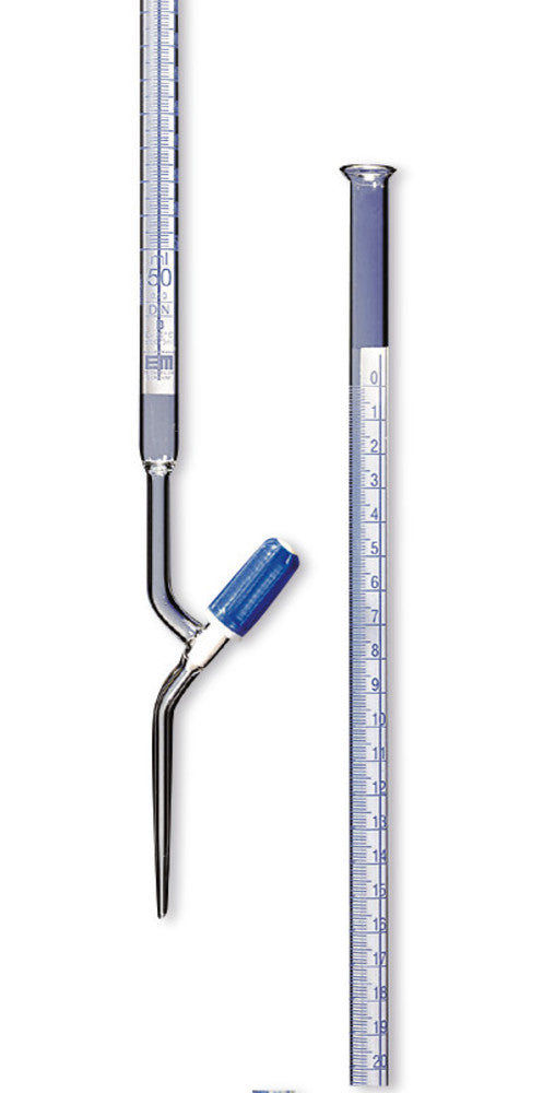 Burettes with Schellbach stripes, cl. B, DURAN®, straight valve cock, 25 ml - Luminix Health